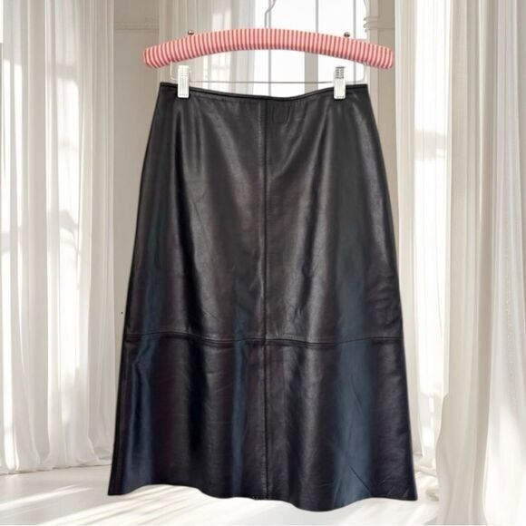 Old Navy Collection Black Leather Skirt Size XS/S - Picture 1 of 12